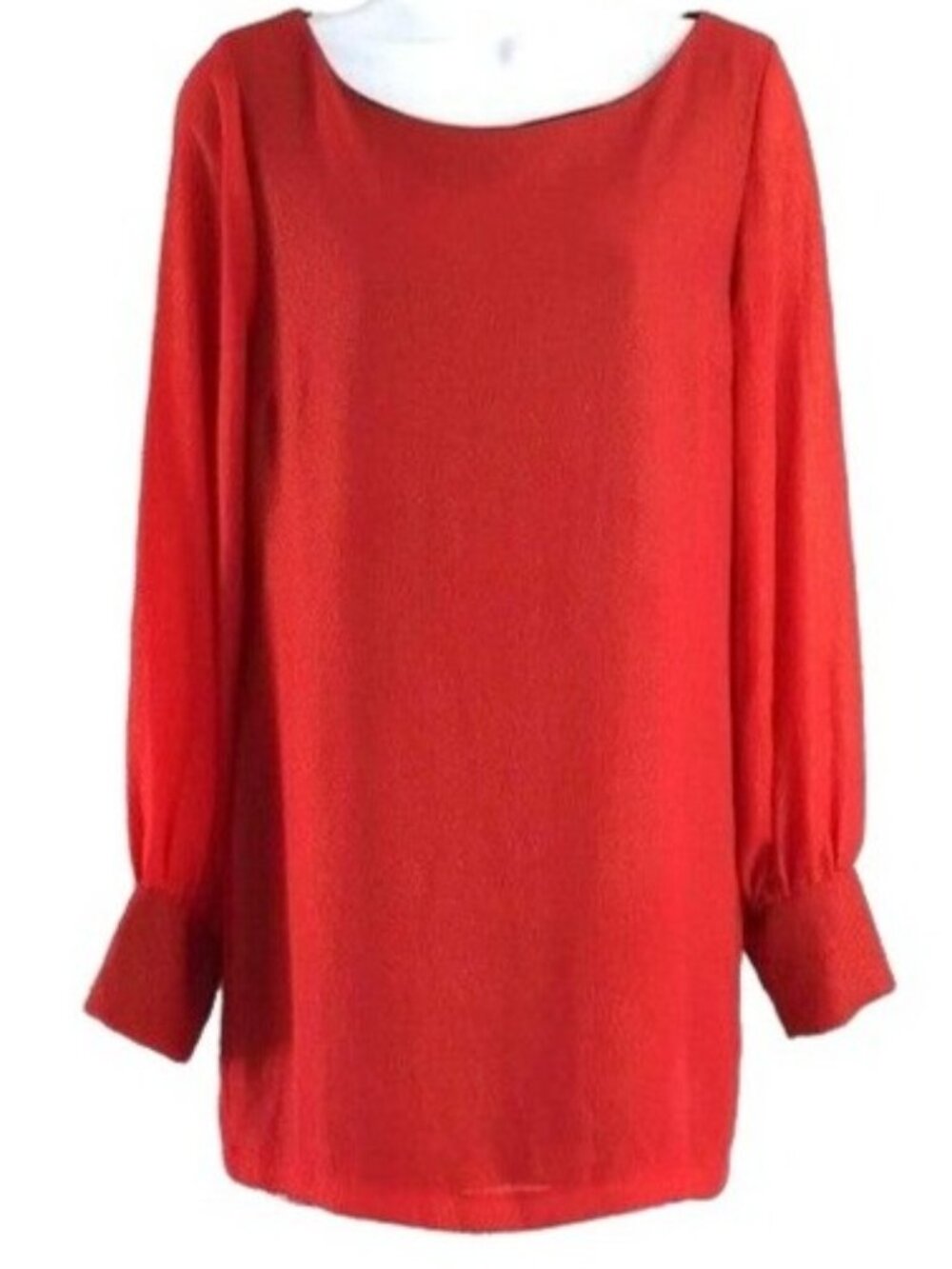 Audrey 3+1 Gold Sparkle Tunic Top Red XS Black Lined Long Sleeve Holiday Party